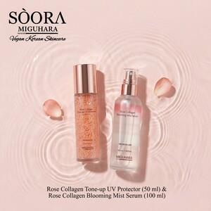 MIGUHARA Rose Collagen Tone Up UV Protector 50ml + Rose Collagen Blooming Mist Serum 